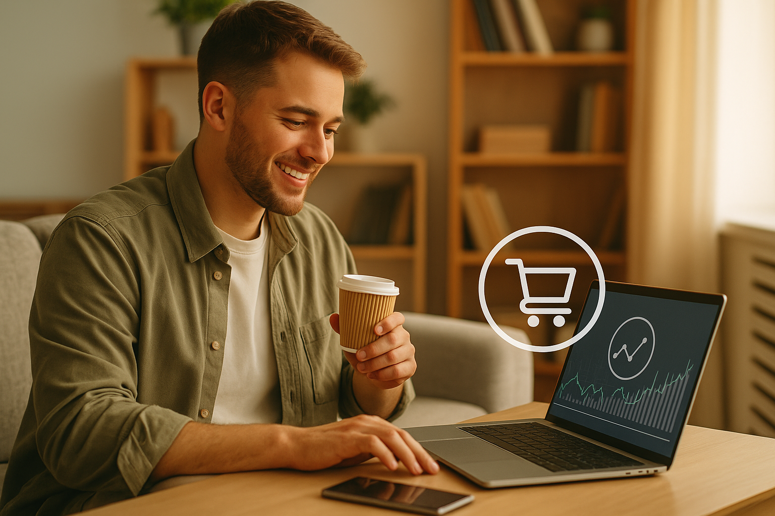 e-commerce suche am laptop