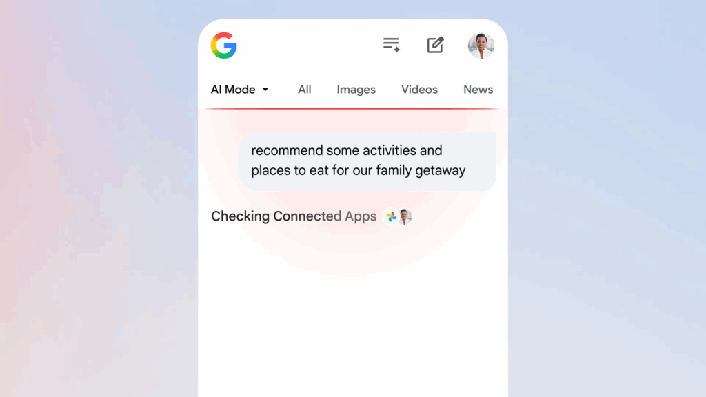 Der Google AI Mode wird zur persönlichen Suche