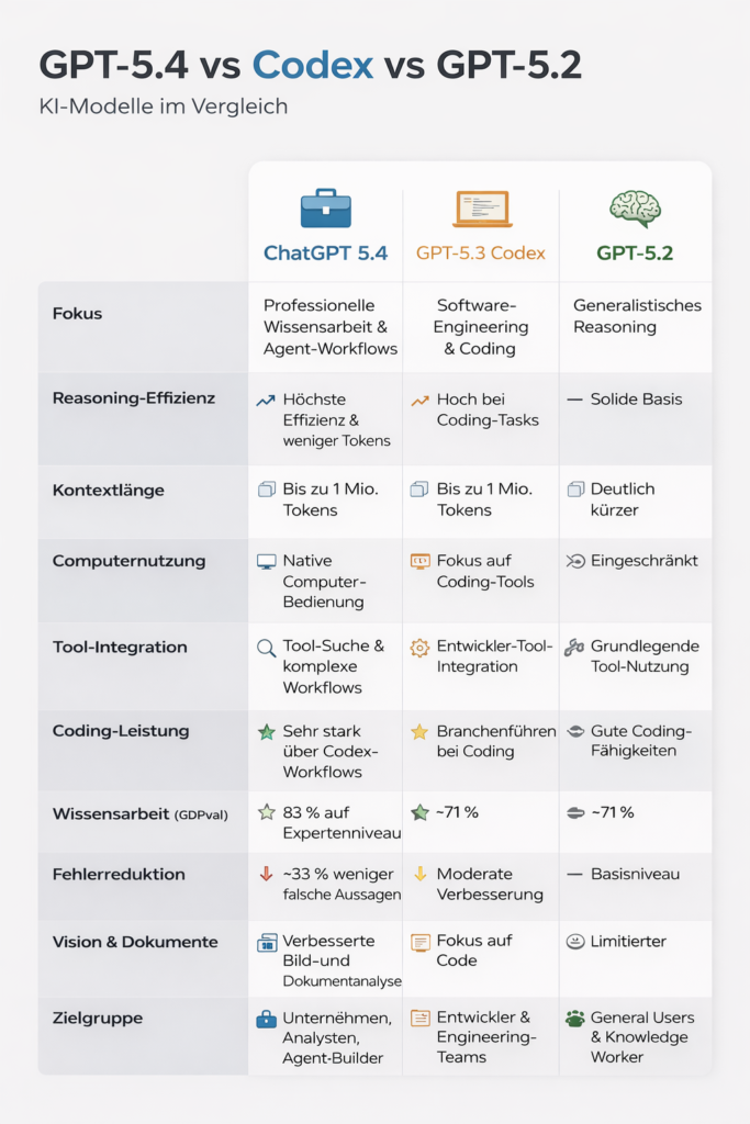 ChatGPT-Modelle im Vergleich