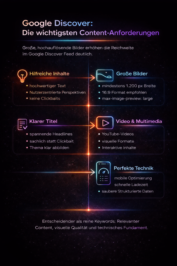 Google Discover Content-Anforderungen