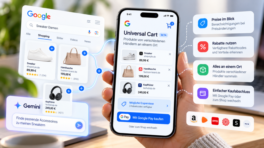 Google Universal-Cart mit Shopping-Übersicht
