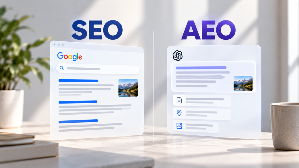 SEO vs. AEO - Der Vergleich