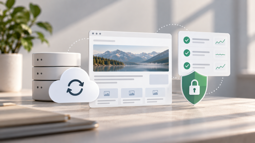 KI-Website ohne Backups und Monitoring