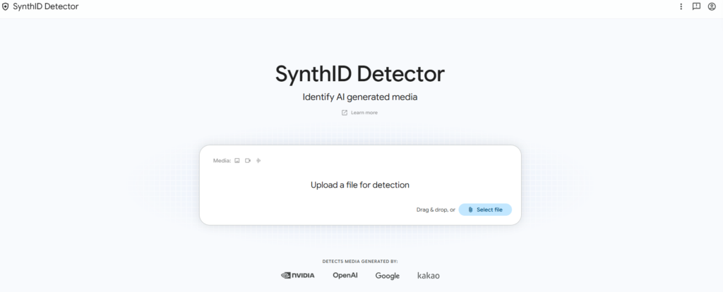 SynthID Detector anwenden